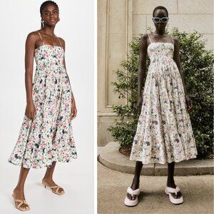NEW Cinq A Sept Gavin Floral Midi Dress Wedding Bohemian Cottagecore Party Event